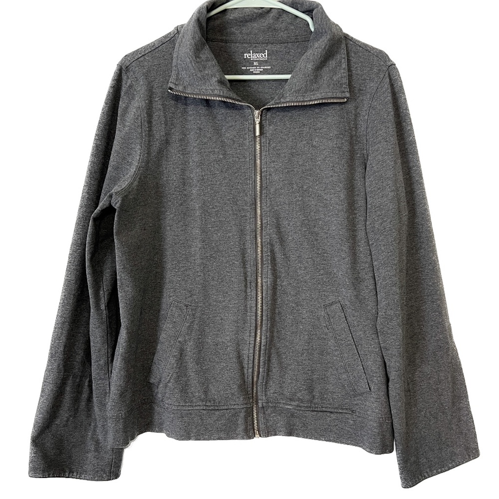 Charter Club Relaxed - Athletic Style Hoodie, Gray -  XL